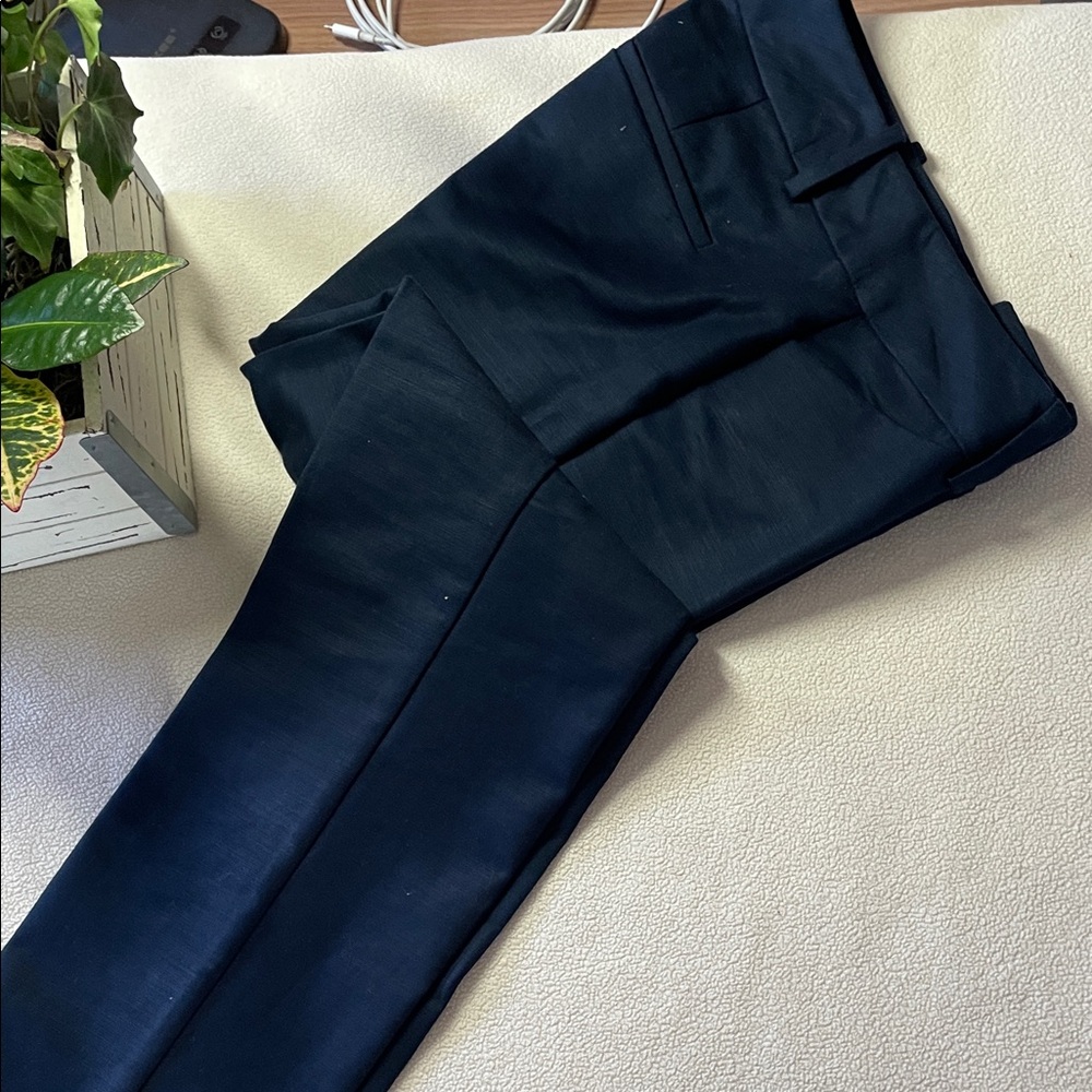 039-Ann Taylor Factory Navy Blue Signature Straight Leg Pants